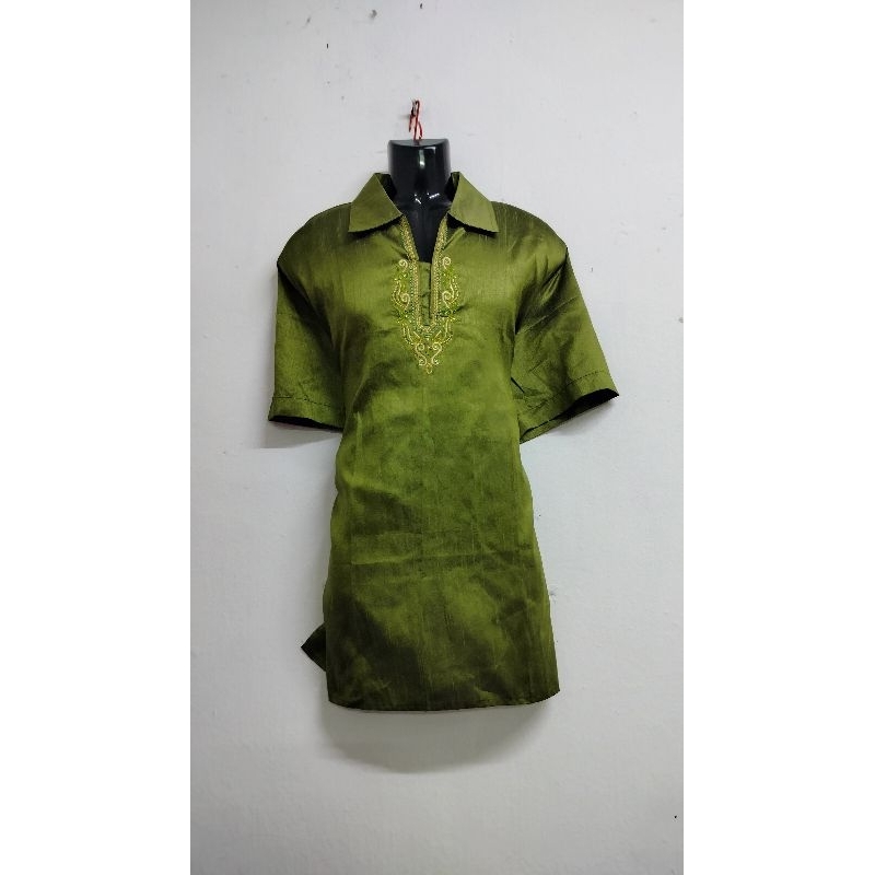 Sherwani Uomo 3 Pezzi Verde E Avorio: Tuta Elegante Indiana Kurta Taglia XL (44) - Sonisha
