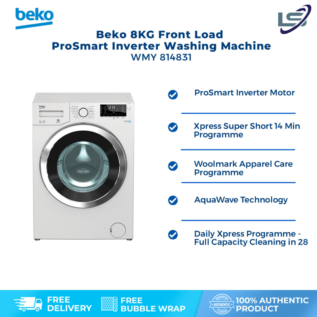 BEKO 8KG Front Load ProSmart Inverter Washing Machine WMY 814831 ...