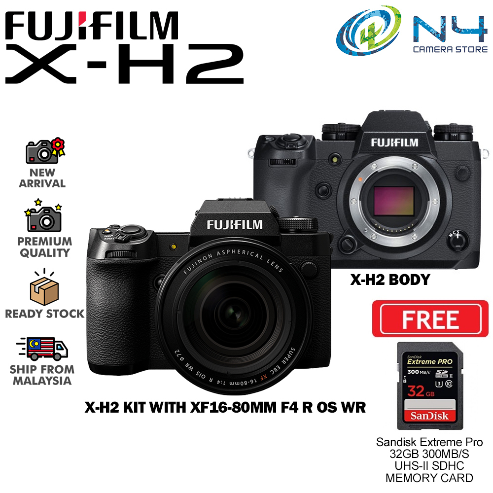 Fujifilm X-H2 Mirrorless Camera XH2 Body / With 16-80mm Lens | Shopee ...