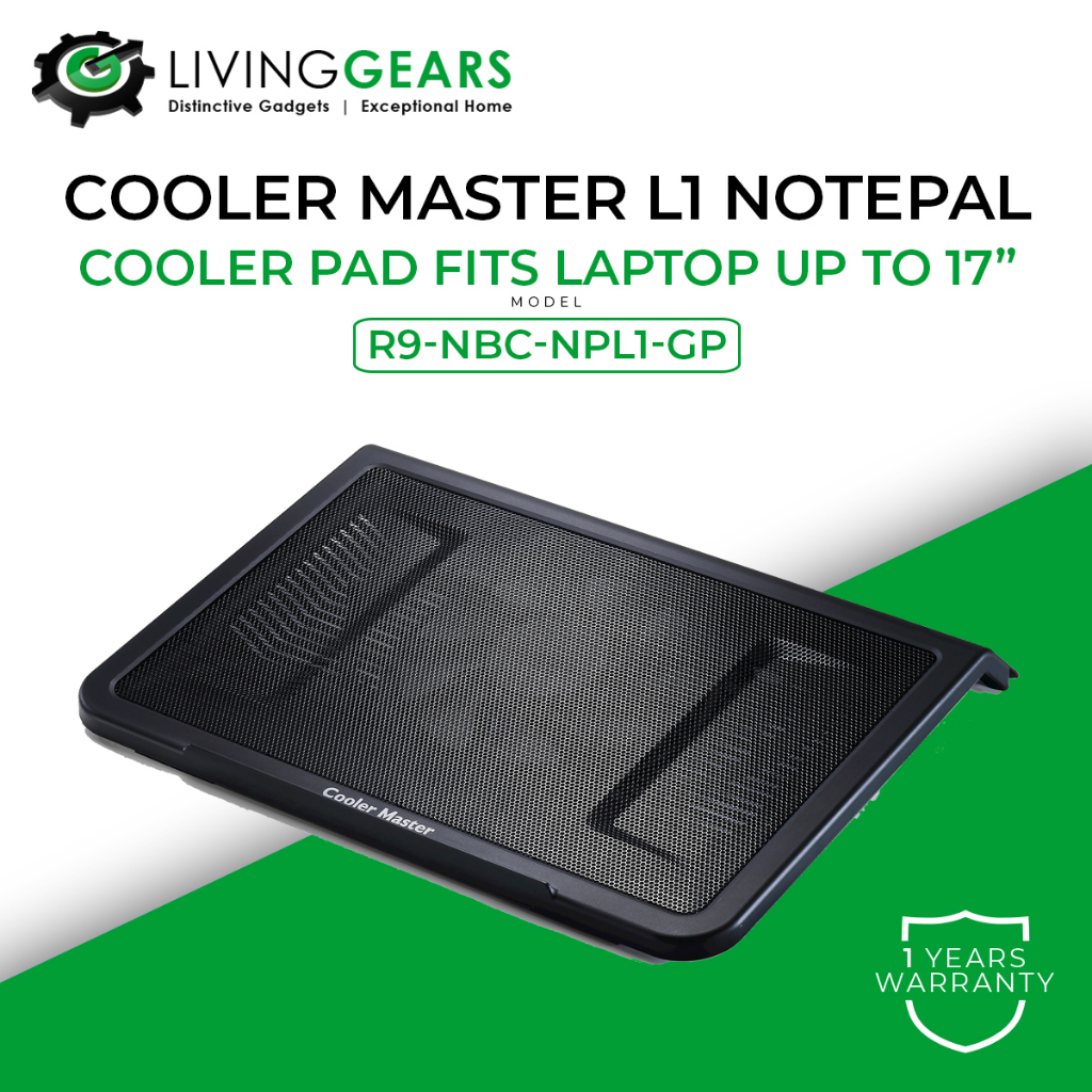 Cooler Master NotePal L1 Cooler Pad Fit Up To 17 Inch Laptop | Shopee ...