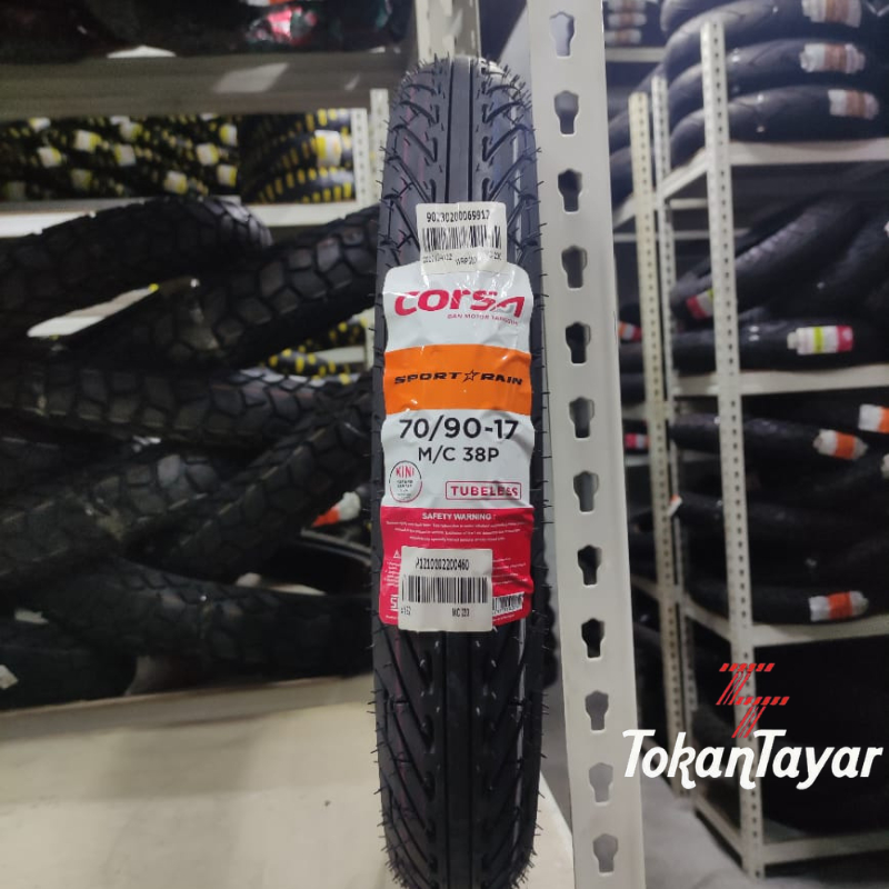 CORSA SPORT RAIN TUBELESS TAYAR MOTOR CORSA SPORT RAIN BARU MURAH TAYAR