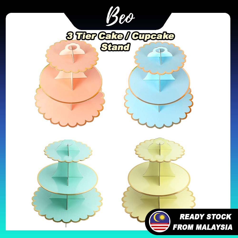 3 Tier Cupcake Stand Paper Disposable Candy Rack for Birthday Party ...