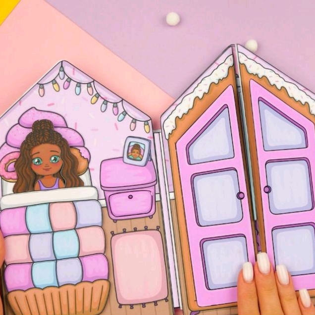 Paper Dollhouse Candy House Busy Book Activities for Kids