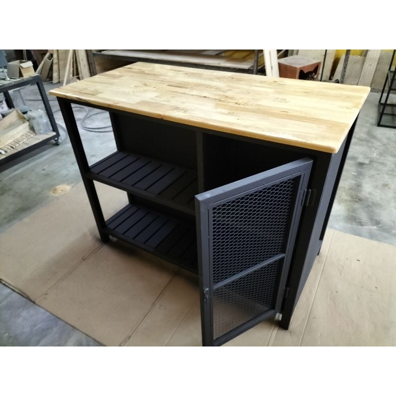 Custom Island Table Design With Storage rack | Shopee Malaysia