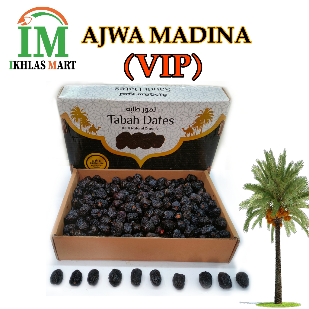 ajwa kurma almadinah_makanan sunnah nabi saw(5kg box_A,AA,MIX,VIP)_2023 stock_anti racun & sihir