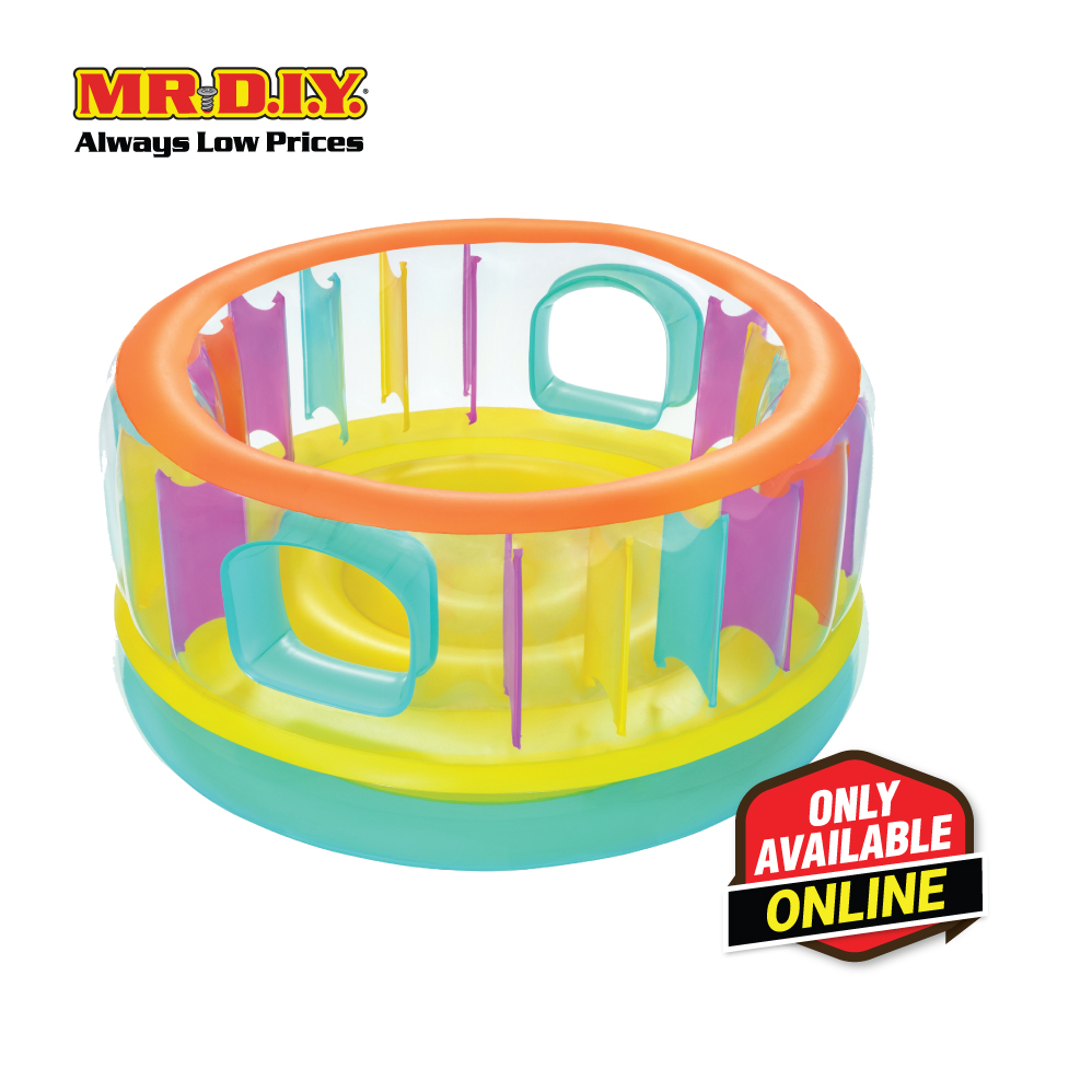 (MR.DIY) BESTWAY Inflatable Kids Round Bouncejam Bouncer (1.80m x 86cm ...