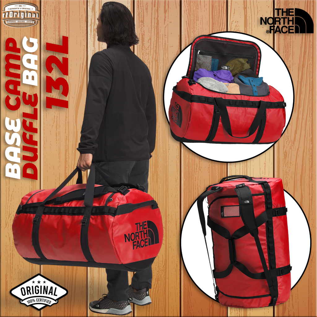 THE NORTH FACE 132L XL Size Camp Base Duffle Bag Heavy Duty Travelling Extra Large Capacity Waterproof Backpack Shopee Malaysia