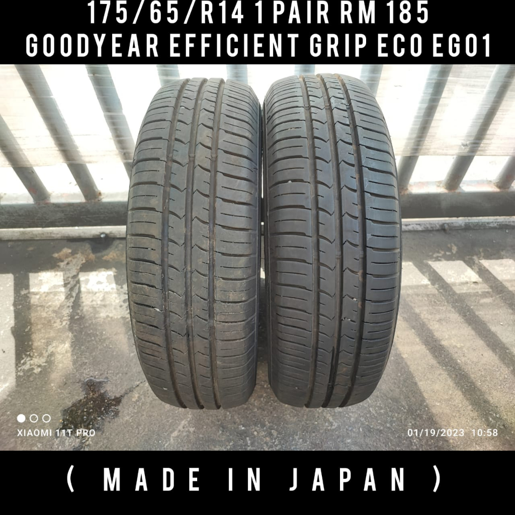 175/65/R14 Goodyear Efficient Grip Eco EG01 Tyre Tayar Tire | Shopee ...