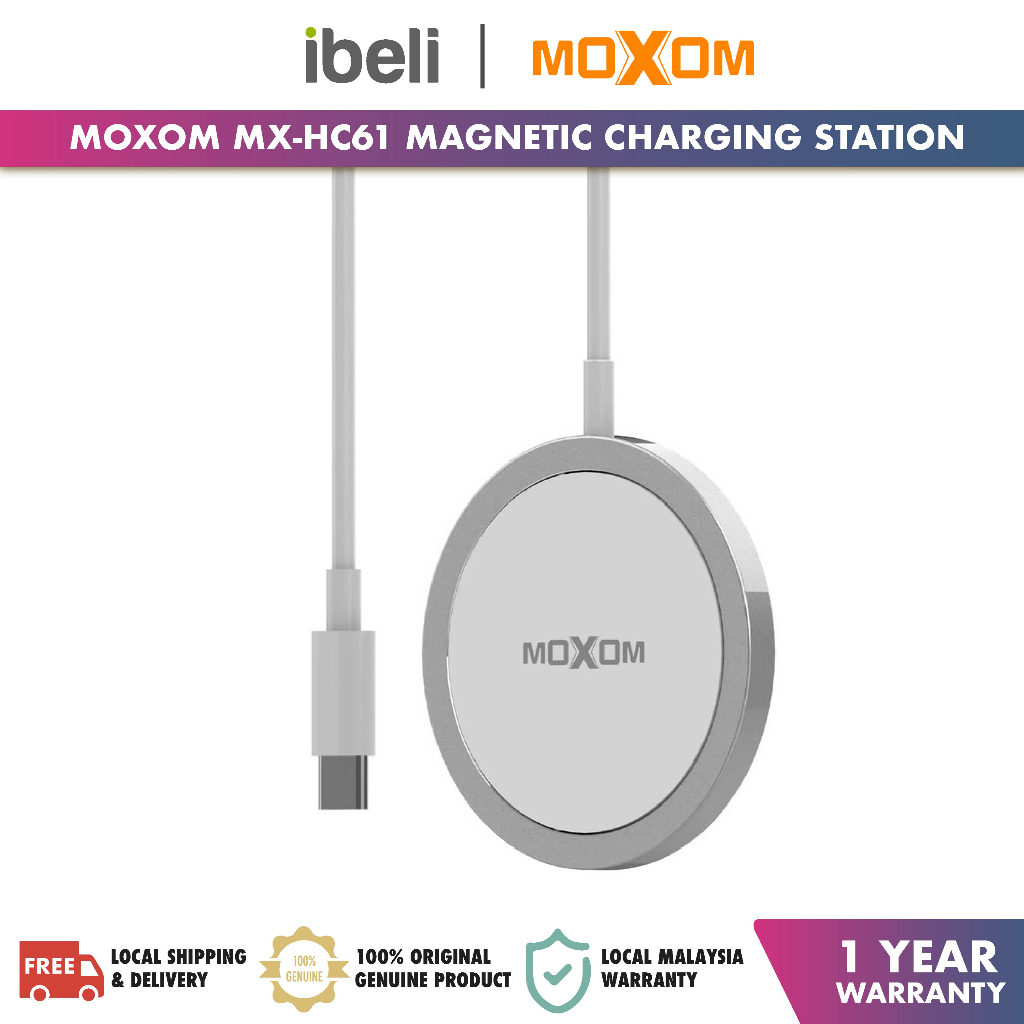 Moxom MX-HC61 WL MagCharge Magnetic Wireless Phone Charger Fast ...