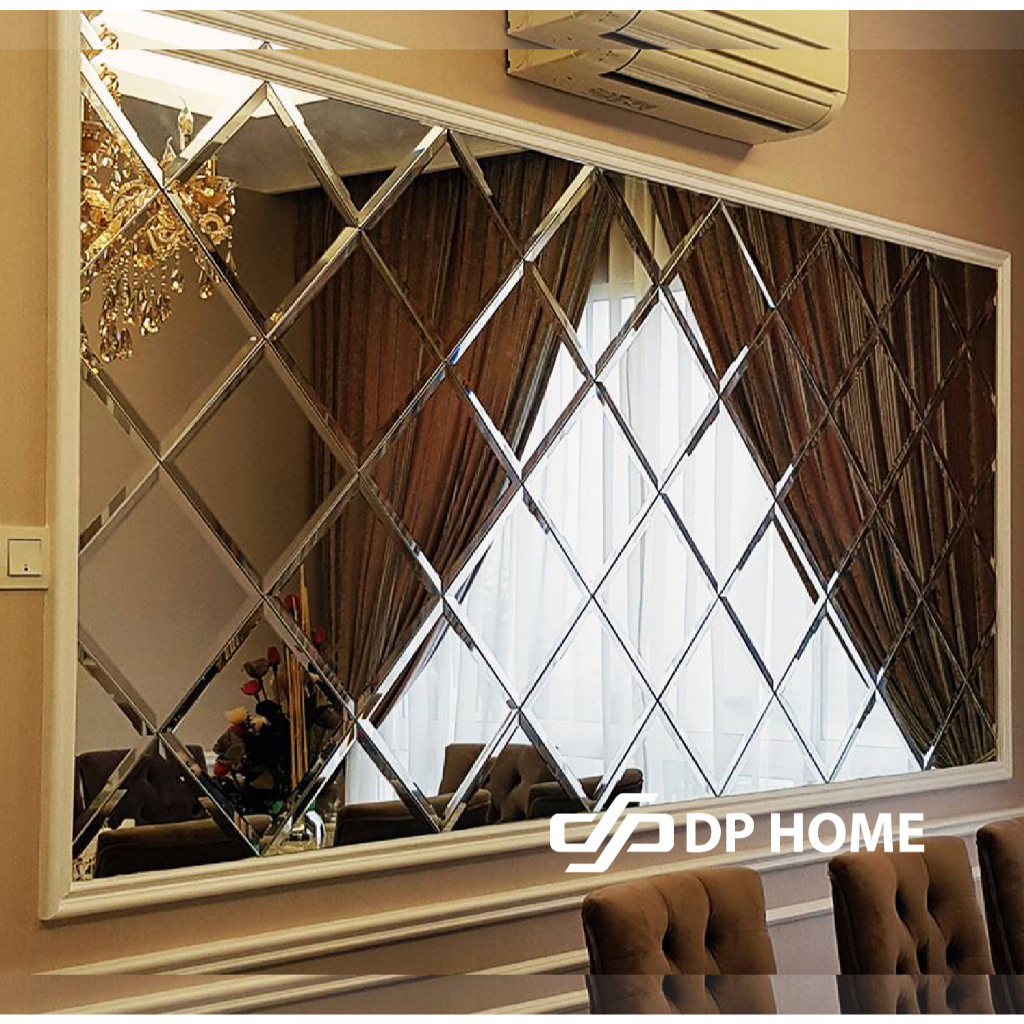 Self Adhensive Diamond Mirror Bevel Mirror Deco Wall Mirror Cermin ...