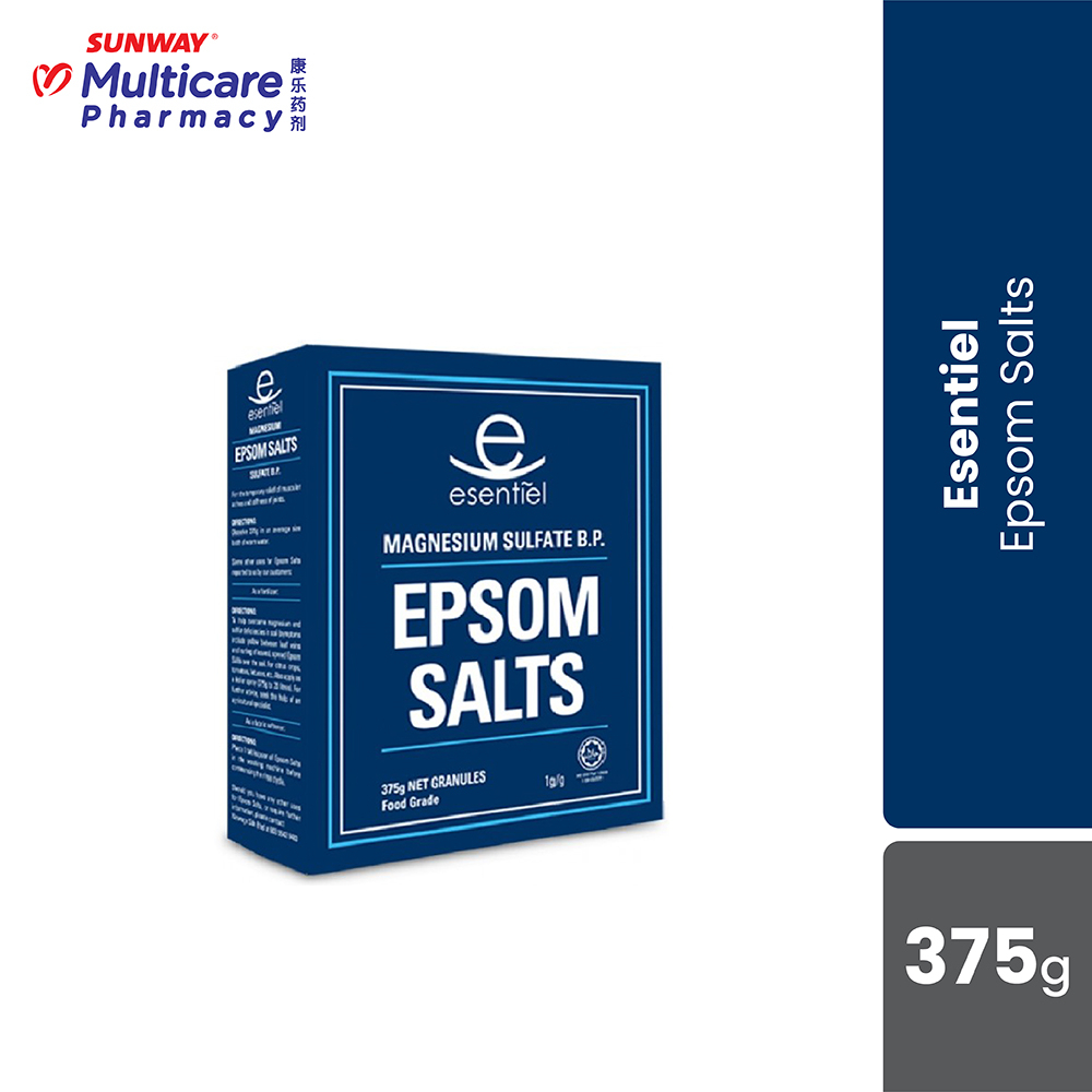 Essentiel Epsom Salt (Magnesium Sulfate Heptahydrate) 375g | Shopee ...