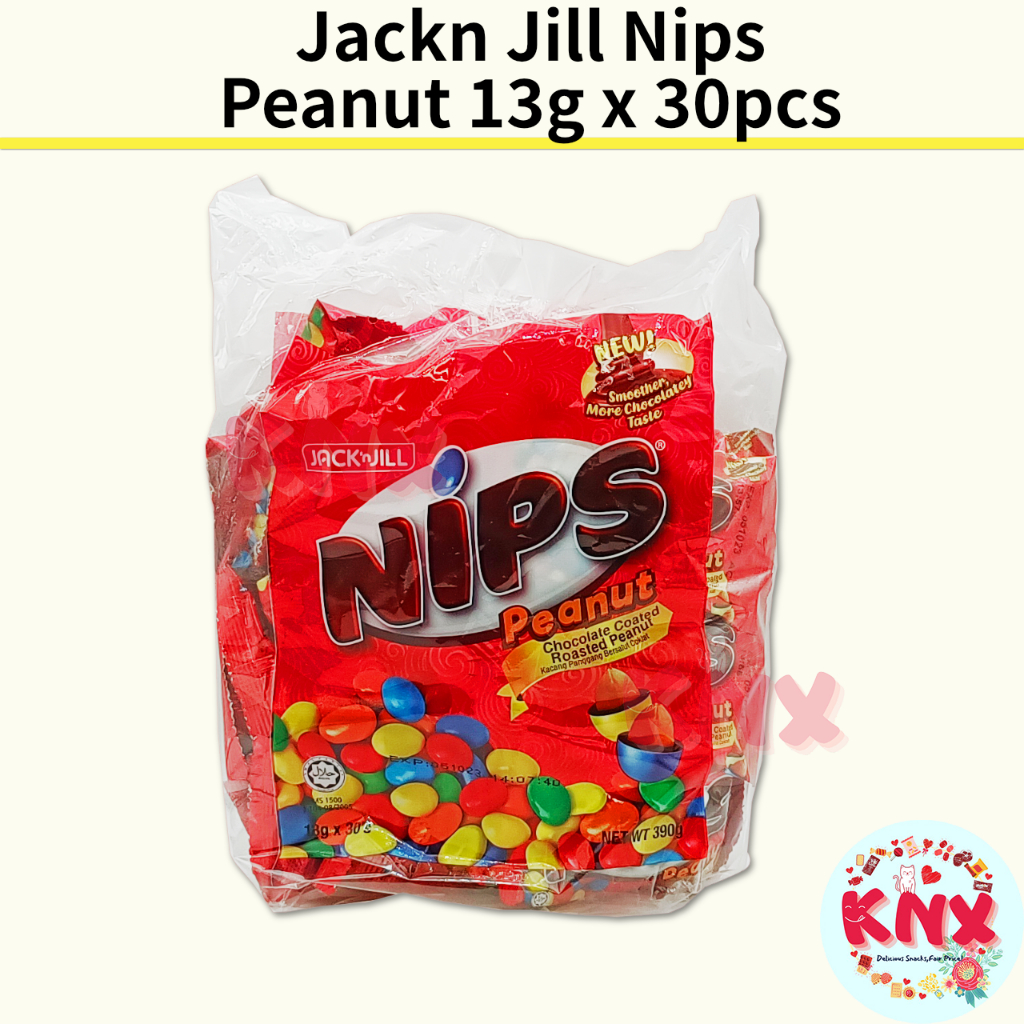 Nips peanut chocolate coated roasted peanut 13 gram x 30 pkt Shopee
