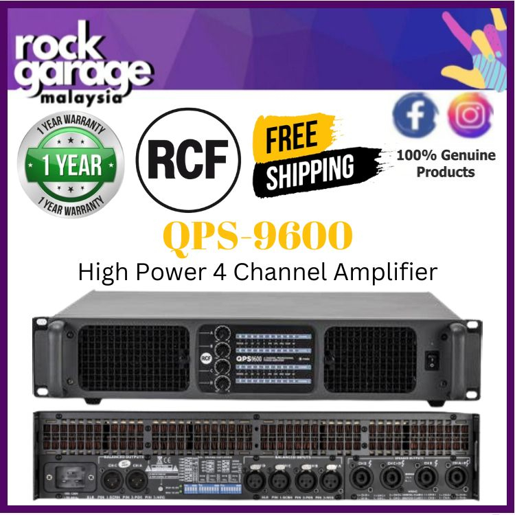 RCF QPS-9600 High Power 4 Channel Amplifier ( QPS 9600 / QPS9600 ...