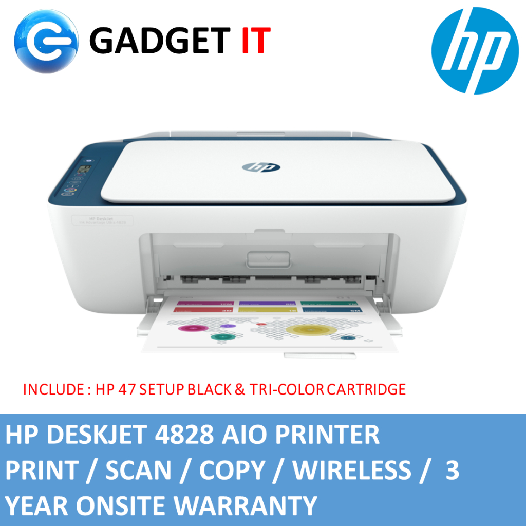 HP DESKJET INK ADVANTAGE ULTRA 4828 4928 ALL IN ONE PRINT SCAN COPY 
