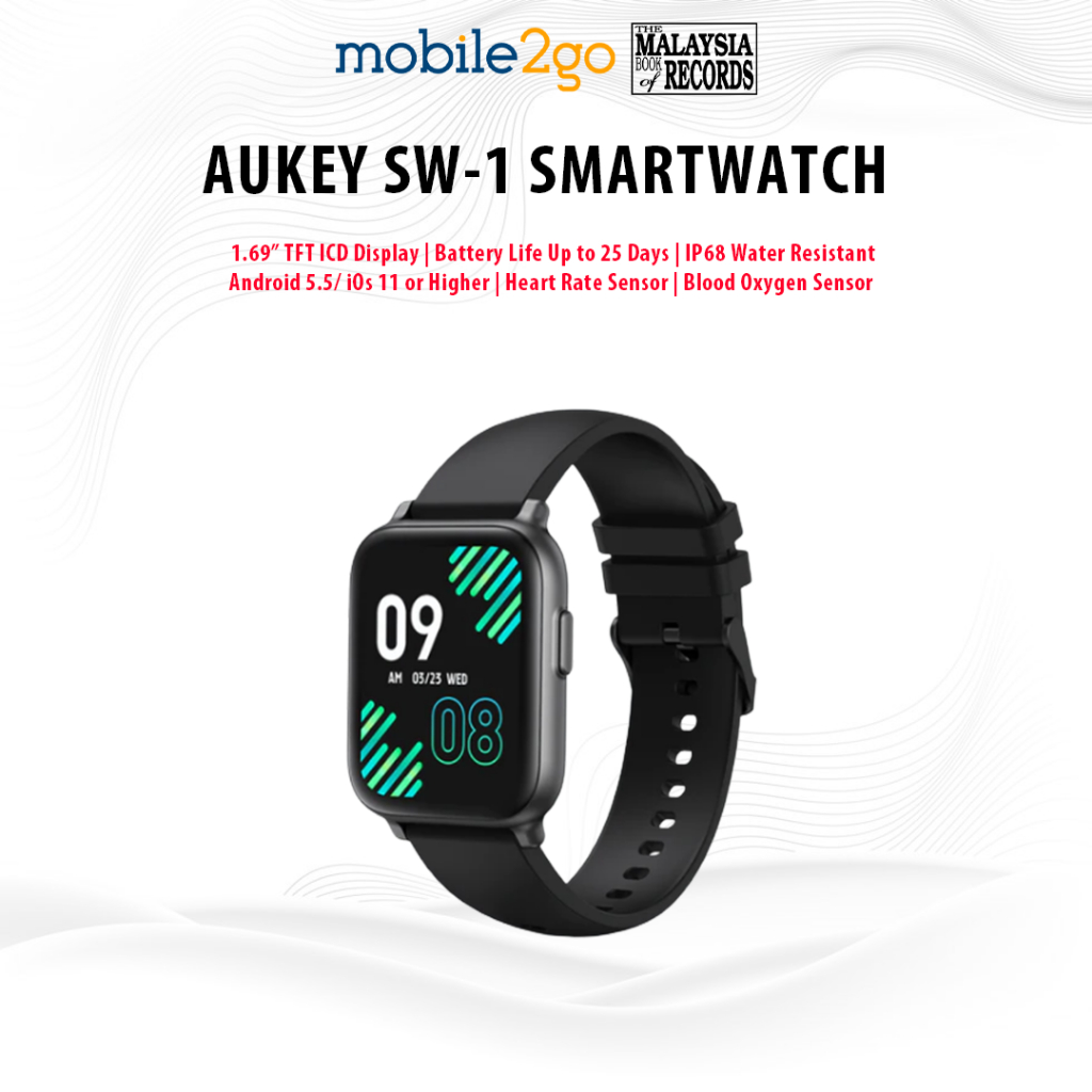 Aukey SW-1 / Aukey SW-1S Smart Watch (1.4'' Full Touch 320p Color ...