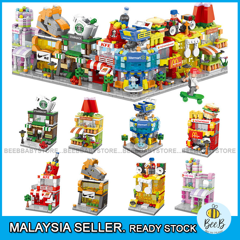 DIY Mini Street View 3D Model Micro Bricks Nano Building Blocks ...