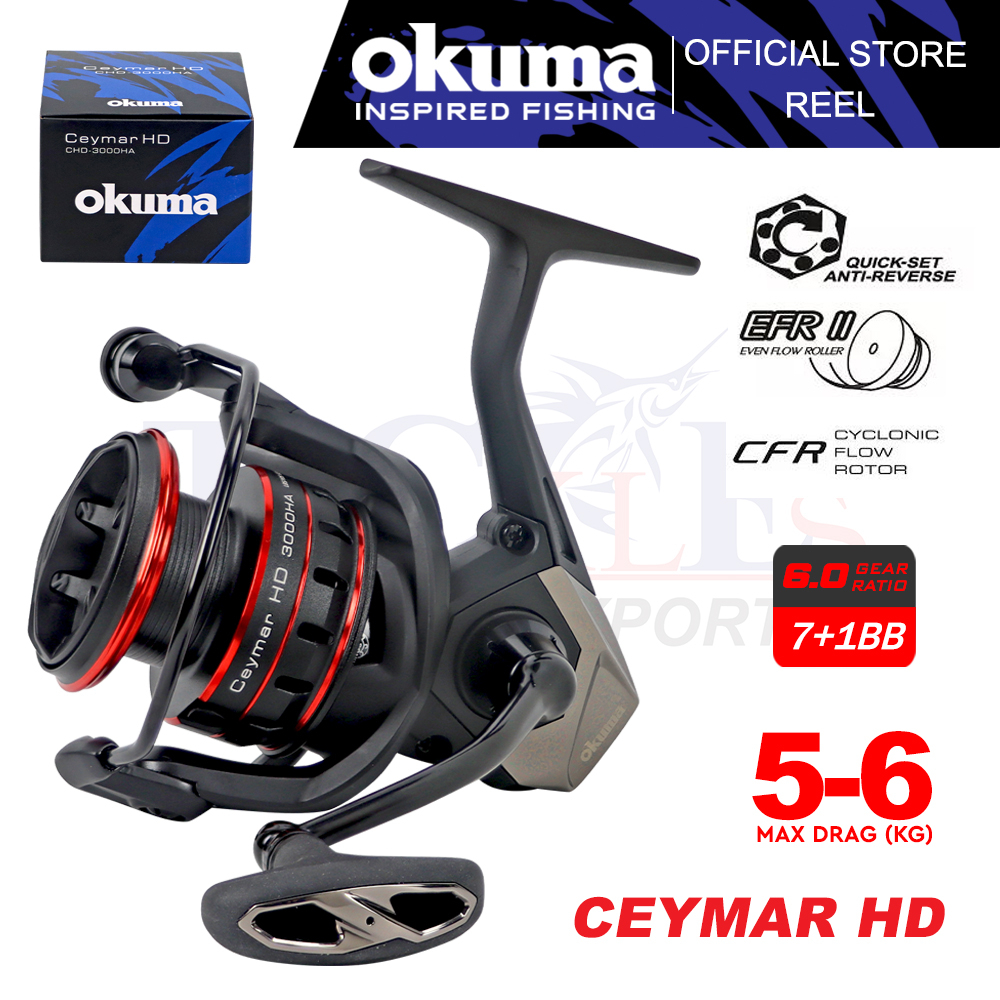 (NEW) Okuma Ceymar HD CHD High Density Gearing Spinning Fish Reel (Maxdrag  5-6kg)
