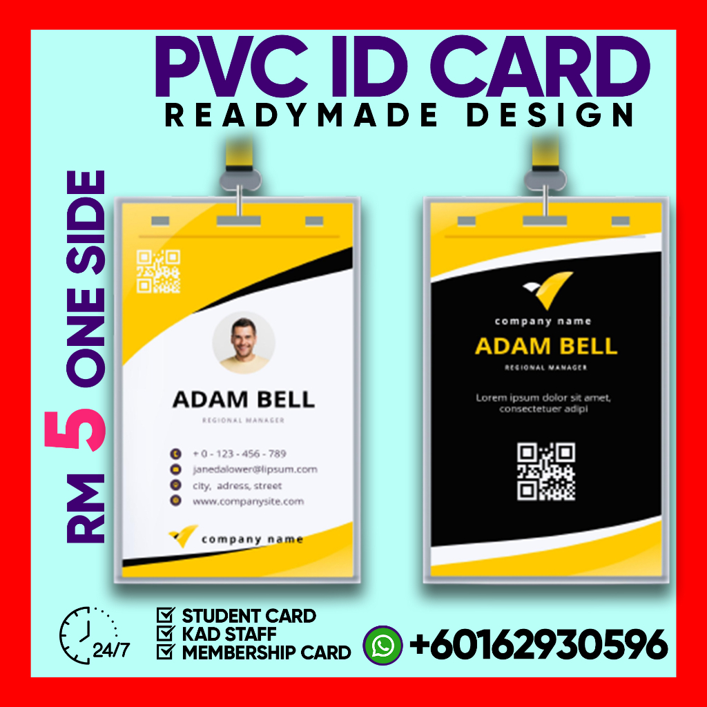 PVC ID CARD / KAD MATRIK STUDENT / KAD JABATAN | Shopee Malaysia