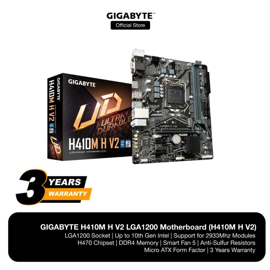 GIGABYTE H410M H V2 LGA1200 Motherboard H410M H V2 Shopee Malaysia
