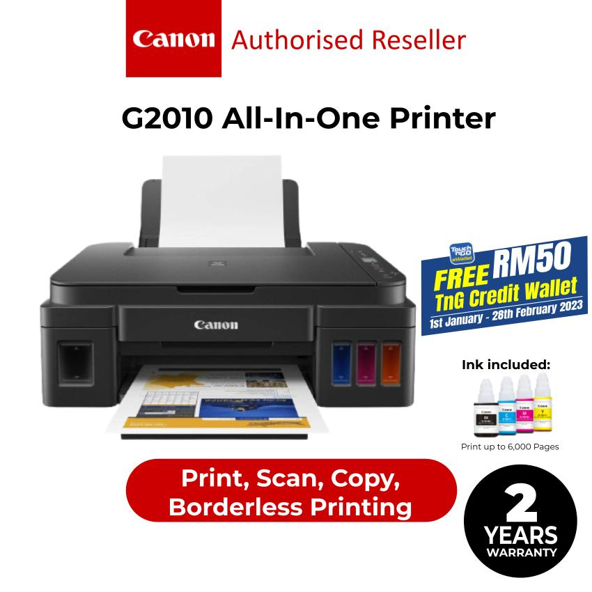 CANON Pixma G2010 Refillable Ink Tank AllInOne Printer Print / Scan