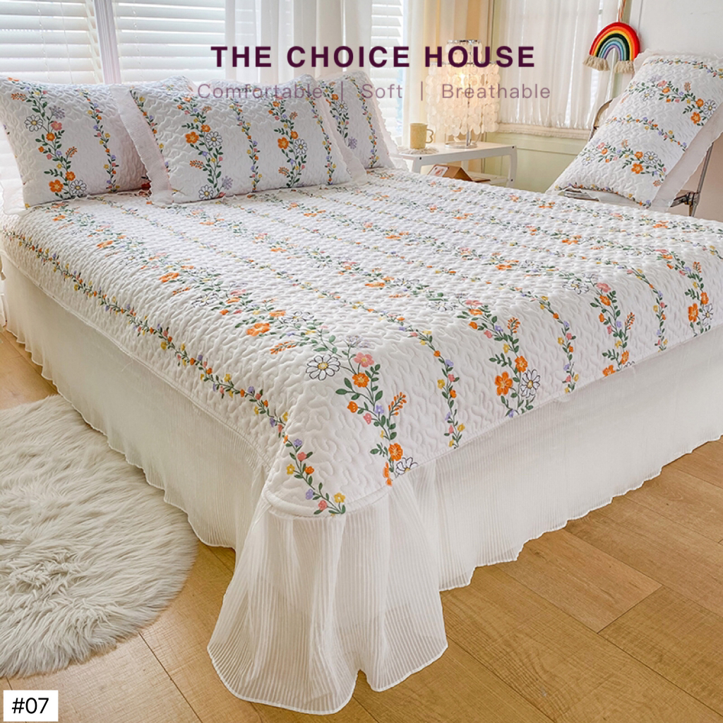 🔥🔥 Readystock 🔥🔥Set Cadar 3 in 1 Cadar Ropol Quilted PATCHWORK RUFFLES ...