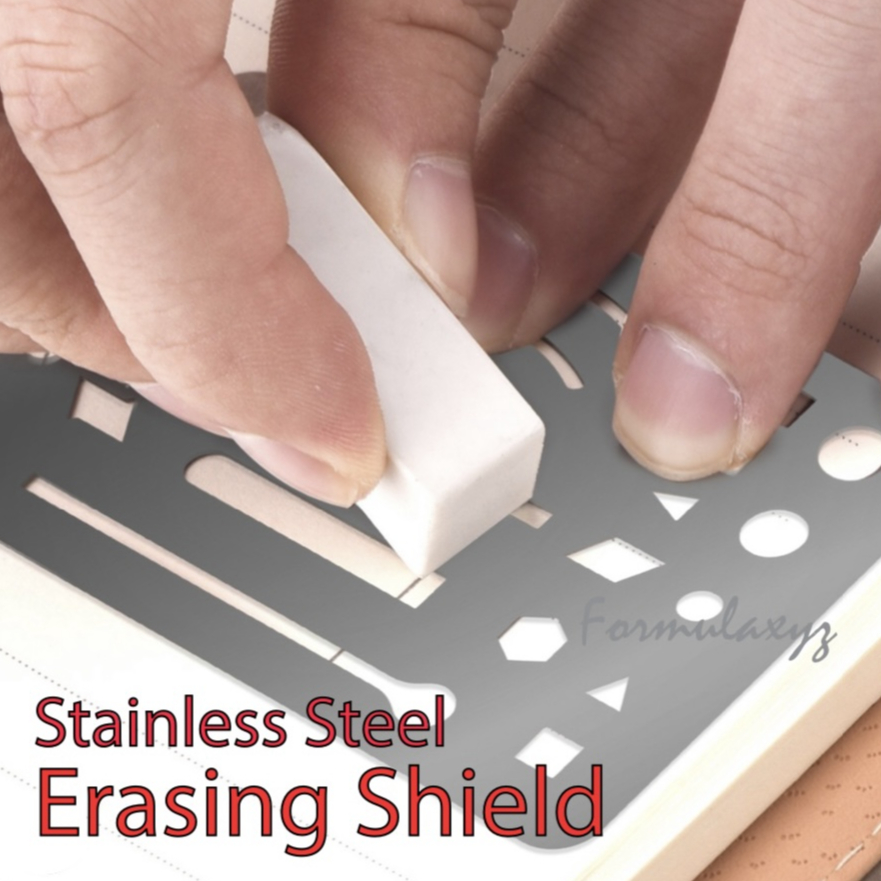 Stainless Steel Erasing shield, Stencil Precision Erasing Drafting ...