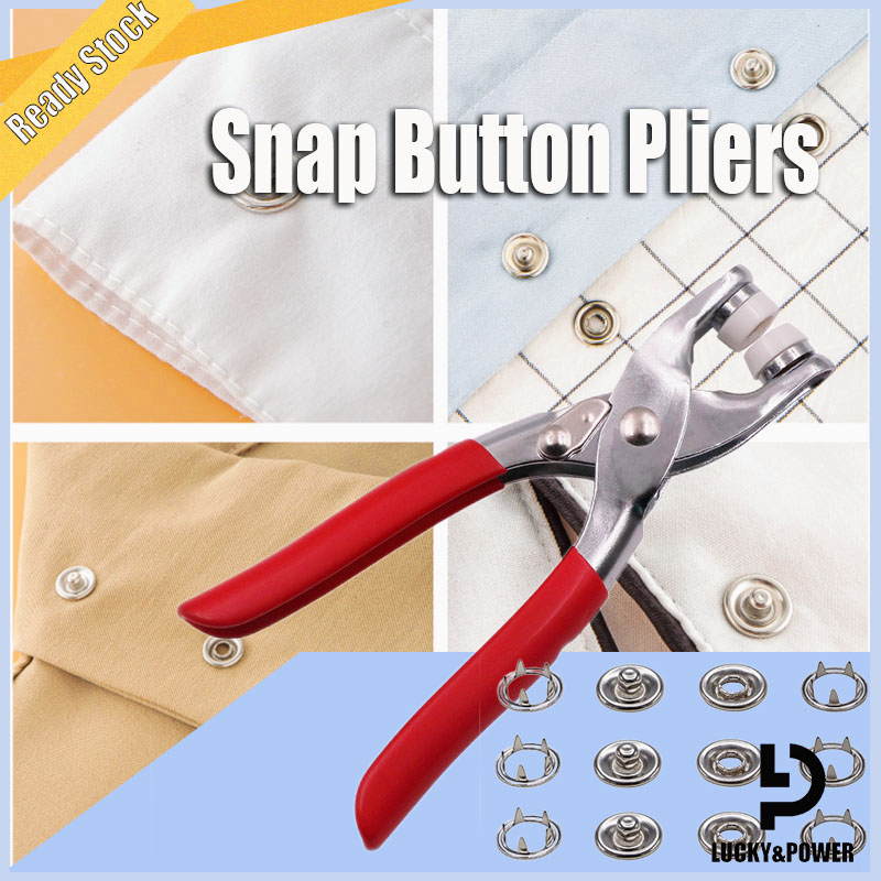 Snap Button Pliers Fasteners Kit for Clothing with Hand Pressure Pliers