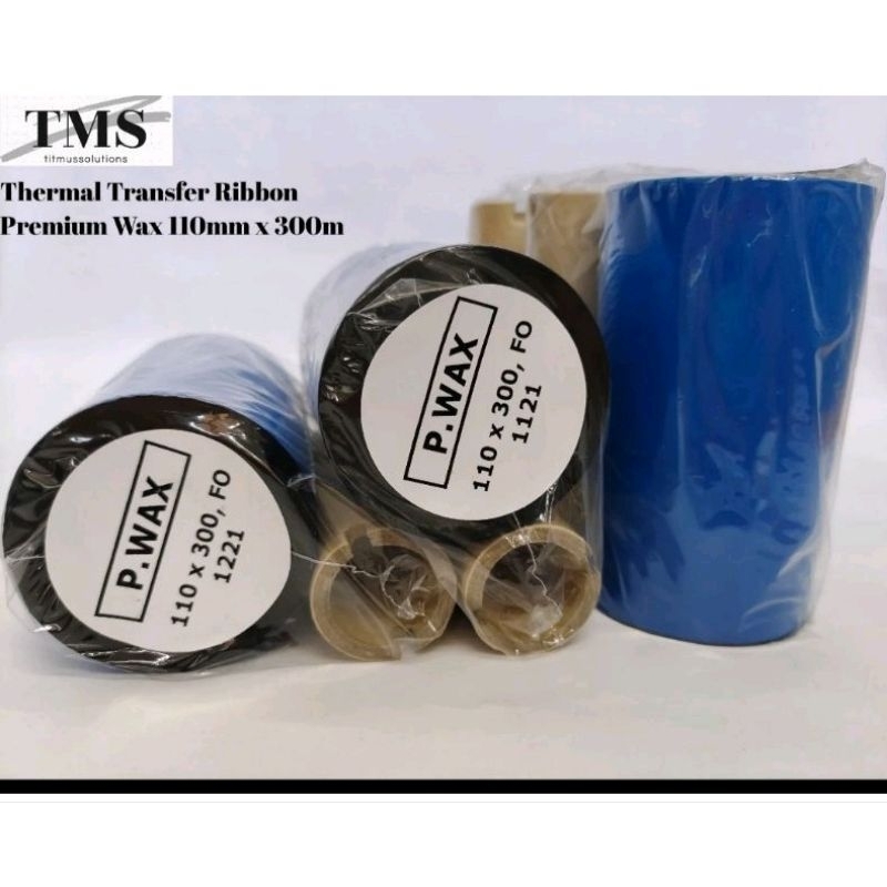 110MMX300M Premium Wax Thermal Transfer Ribbon / BARCODE INK /FOR ...