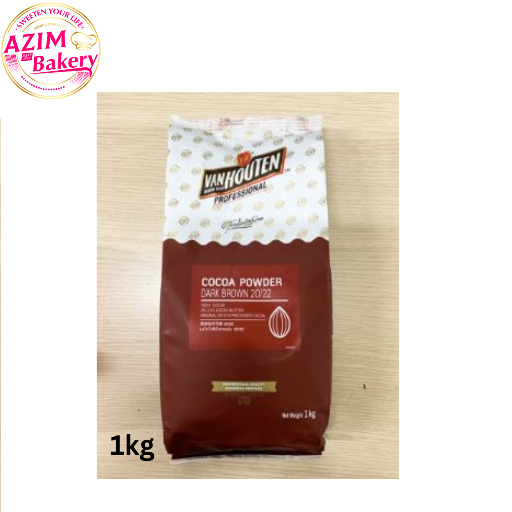 Van Houten Professional Alkalized Cocoa Powder Dark Brown 20/22 | 1kg ...
