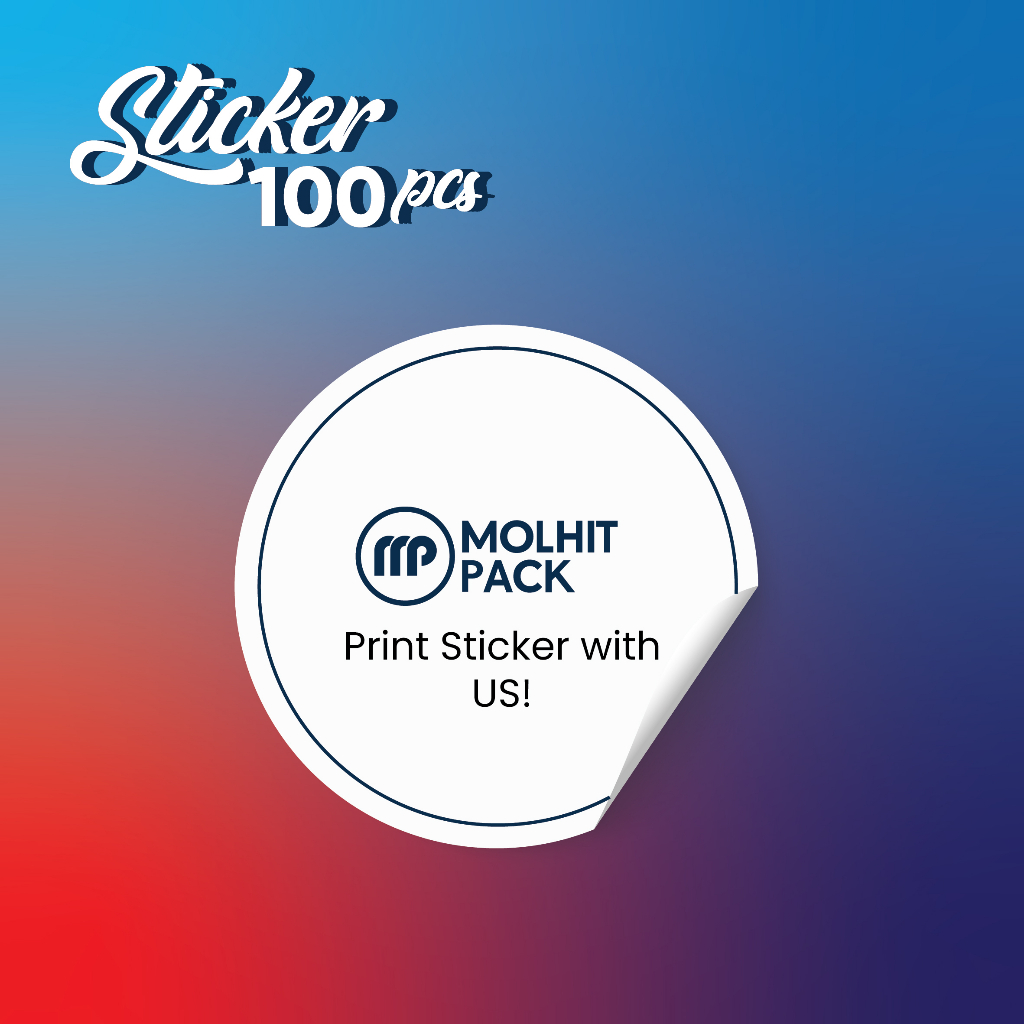 ( FAST PRINT ) Sticker 100pcs Colour + Shape Label Sticker Product ...