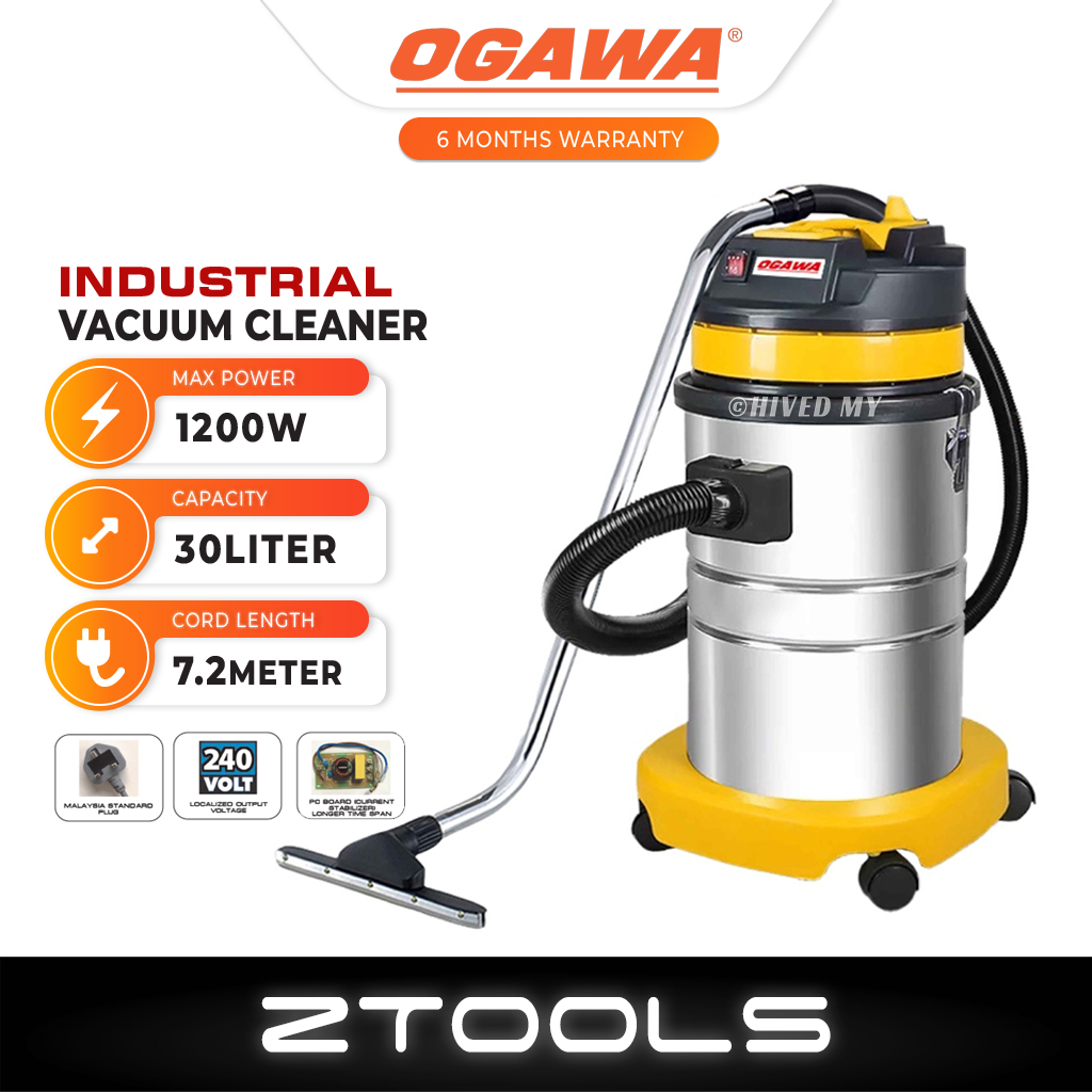 Ogawa 30l Industrial Vacuum Cleaner Bf575 Wet And Dry Stainless Steel