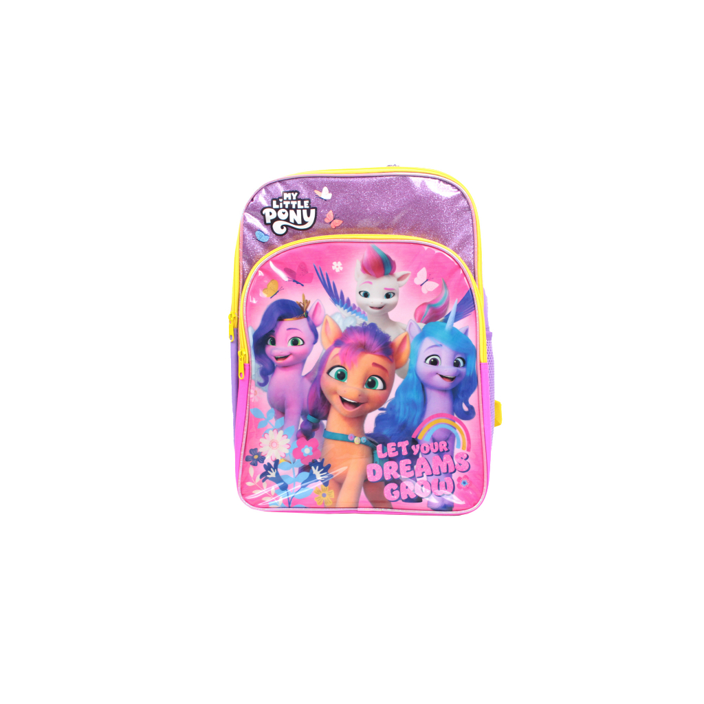 My Little Pony Movie Children School Bag With Front Zipper Pouch