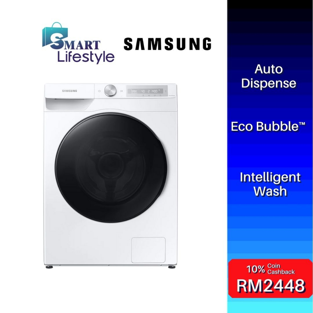 Samsung Front Load Washer Dryer with AI Ecobubble™ , 9.5KG wash & 6KG