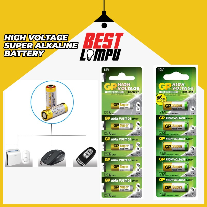 [GP] 27A & 23A High Voltage Super Alkaline Battery 12V 5pcs/card ...