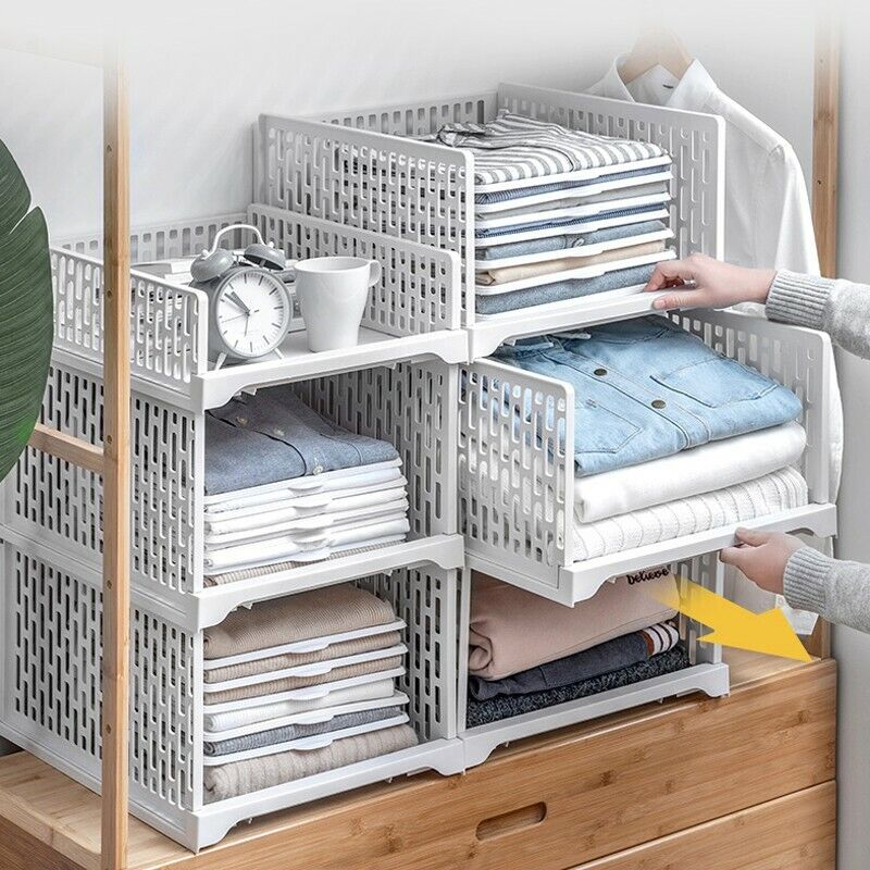 Two Size Rak Serbaguna Mudah Alih Laci Almari Stackable Drawer Rack ...