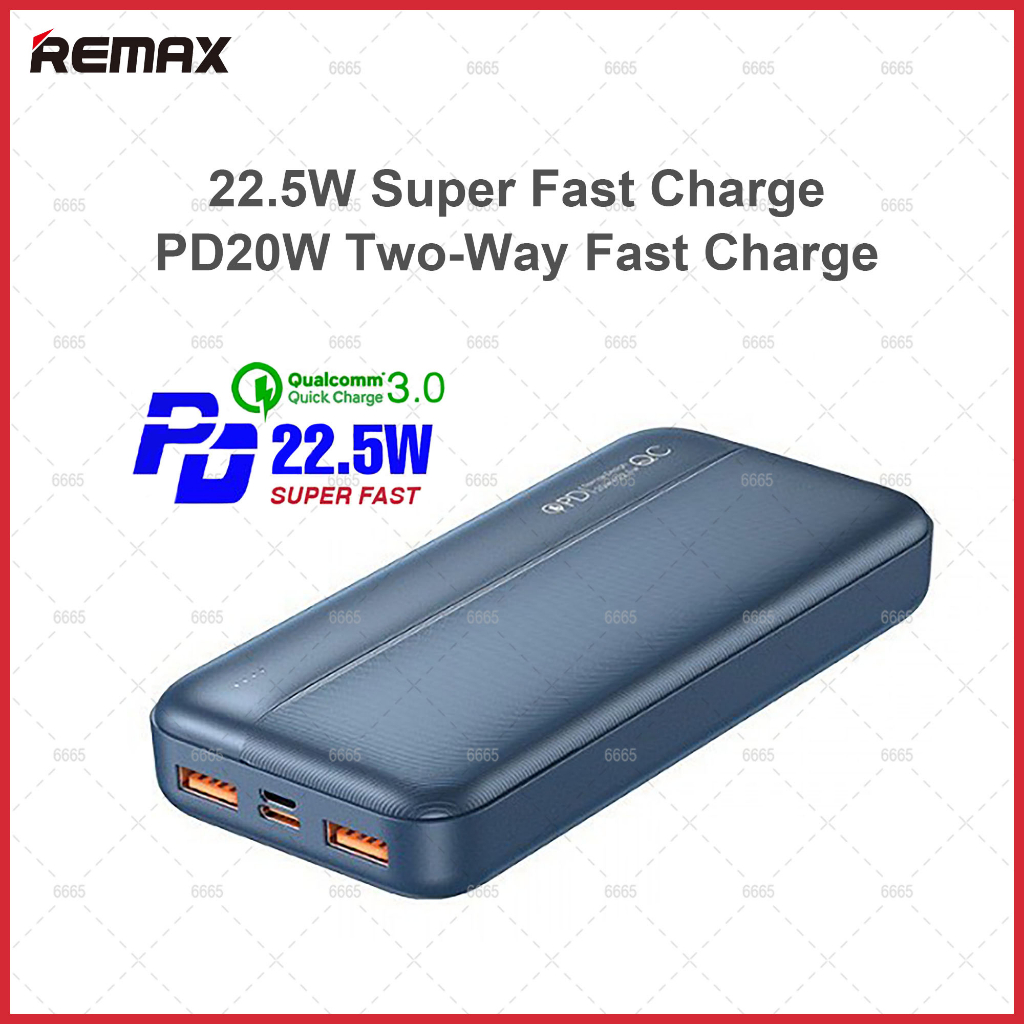 REMAX RPP-213 QC22.5W+PD20W Fast Charging 20000mAh Dual USB Output ...
