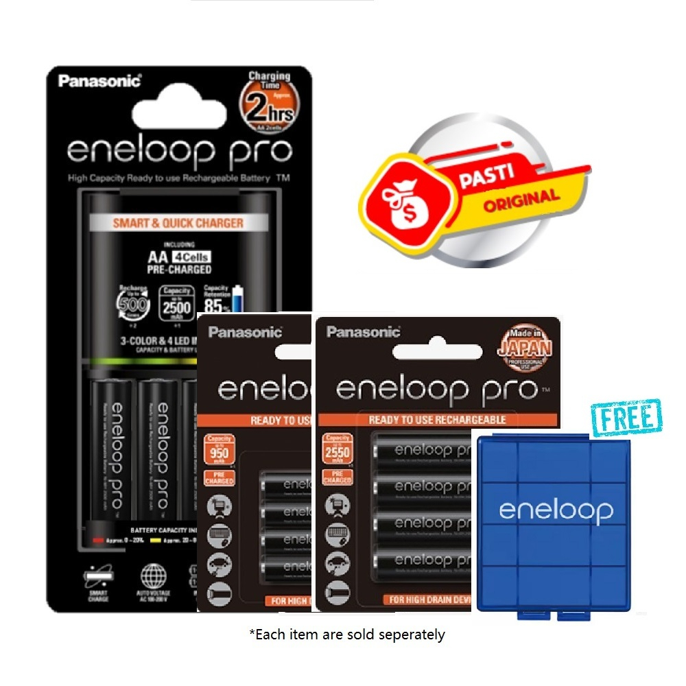 Panasonic Eneloop Pro Smart Hr Quick Charger Cell Aa Eneloop Pro Type Mah Made In Japan