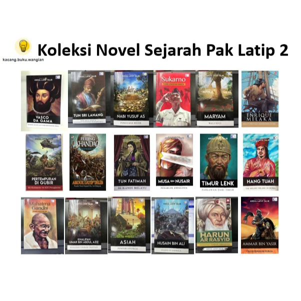 19 Novel Sejarah Abdul Latip Talib Sukarno Maryam Nabi Yusuf Tun