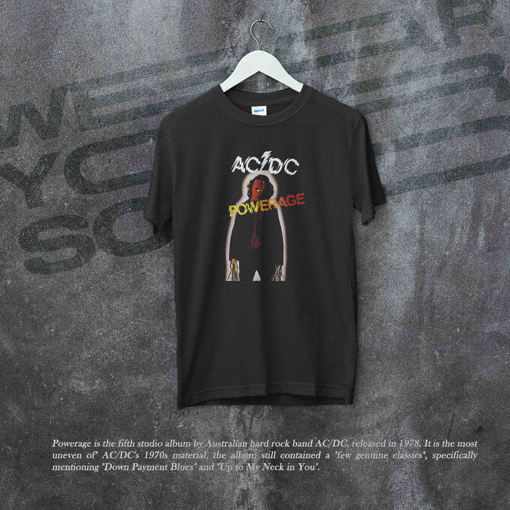 AC/DC 1978 Powerage Band Tshirt | Shopee Malaysia