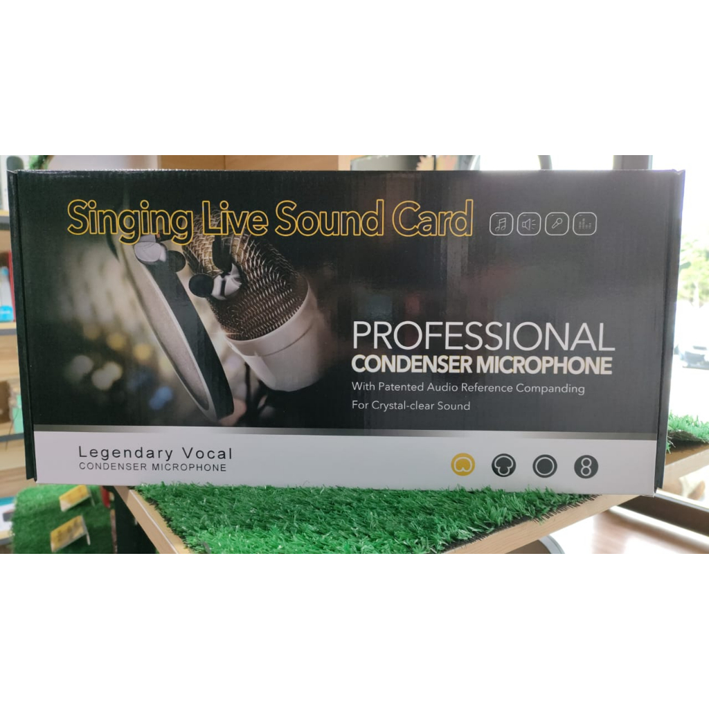 singing live sound card(condenser microphone) | Shopee Malaysia