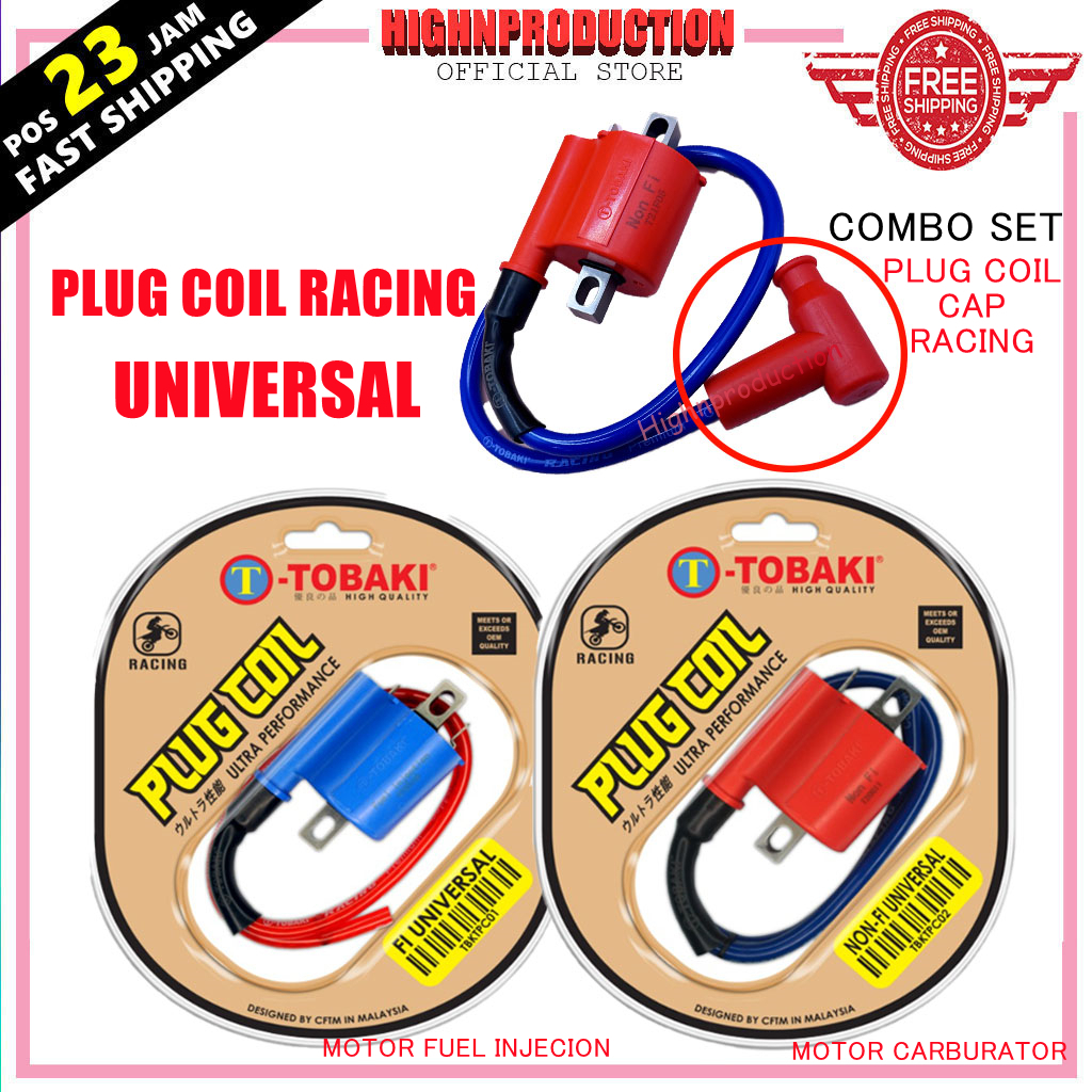 TOBAKI RACING PLUG COIL( EX5/WAVE100/WAVE125/LC135/SRL110/Y125Z/Y15