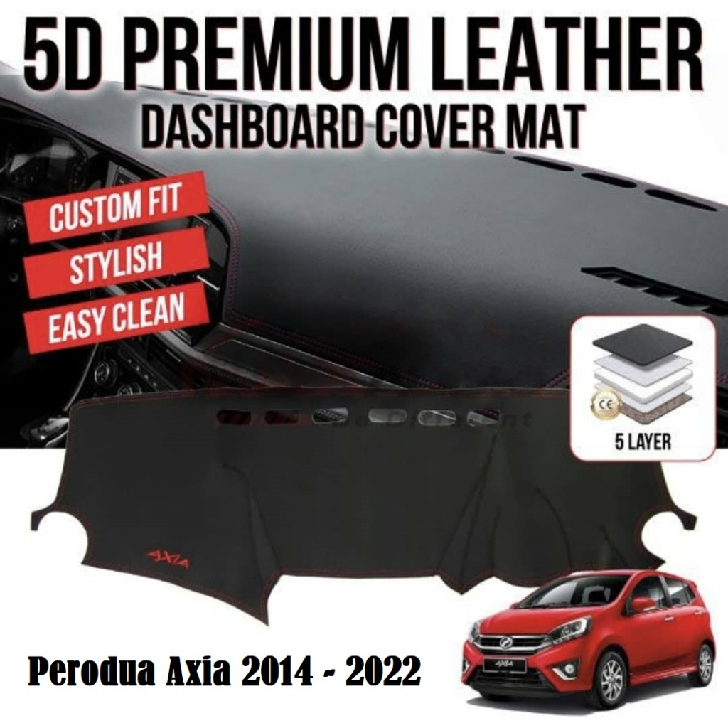 Perodua Axia Car Leather Dashboard Dashmat Cover Mat Kereta Dashboard ...