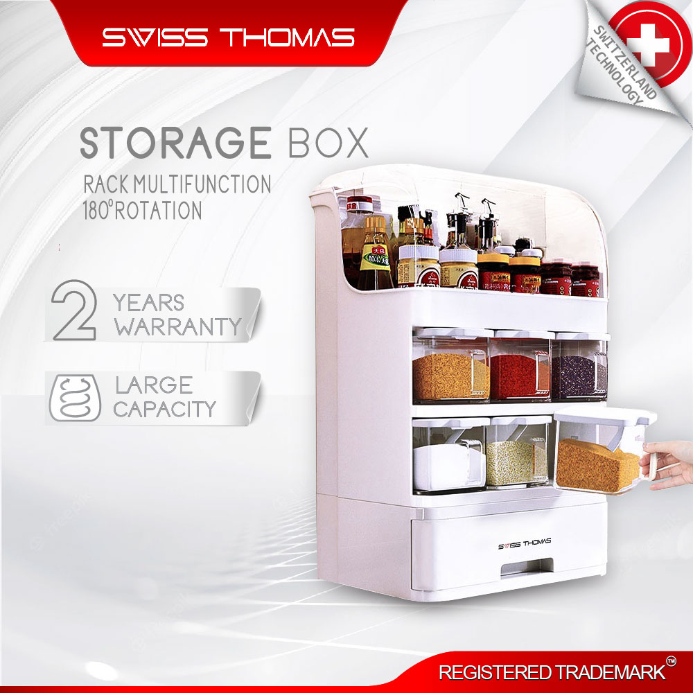 Swiss Thomas Kitchen Rack Multi-Functional Seasoning Rack Oilproof ...