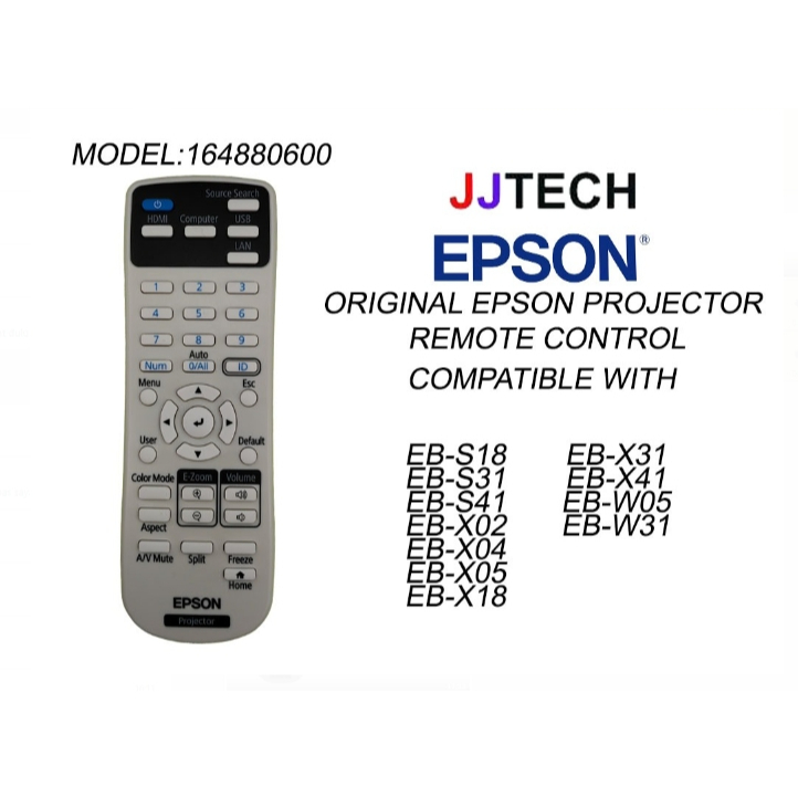 ** Original Epson Projector Remote Control EBS18 X02 X03 X18 S31 W05