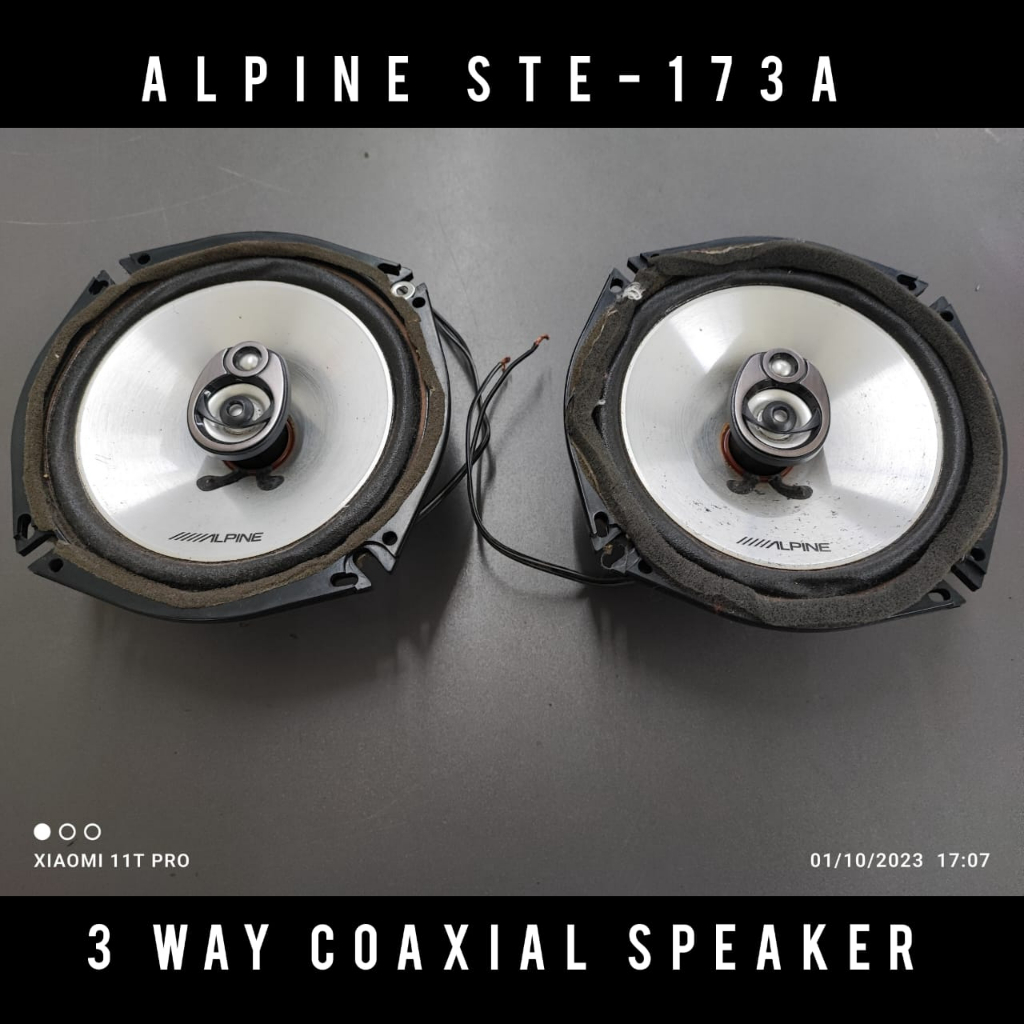 Alpine STE-173A 6 Inch 3 Way Coaxial Speaker / Alpine Pintu Speker ...