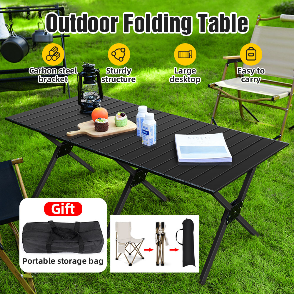 Foldable Camping Table Outdoor Meja Lipat Picnic Table Set Camping ...