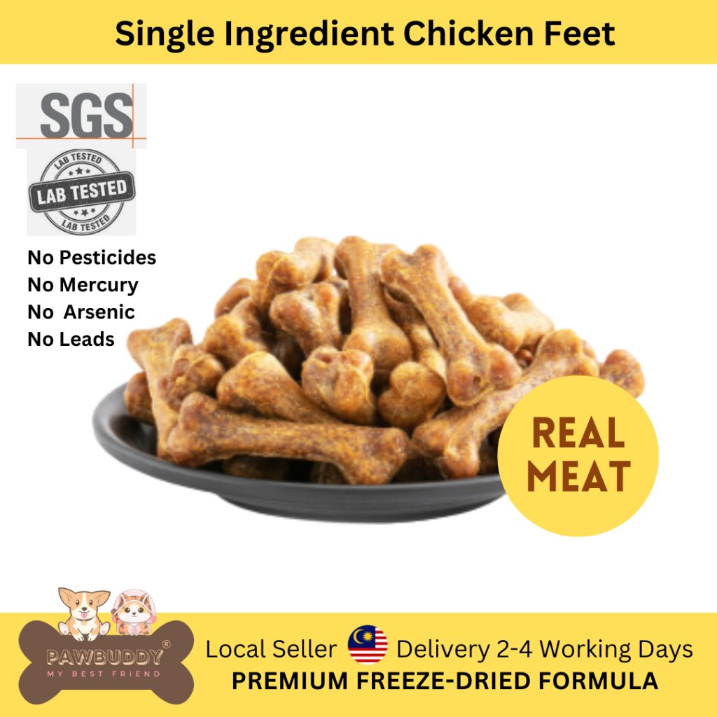 Dehydrated Air Dried Single Ingredient Mini Chicken Feet Treats Cat/dog