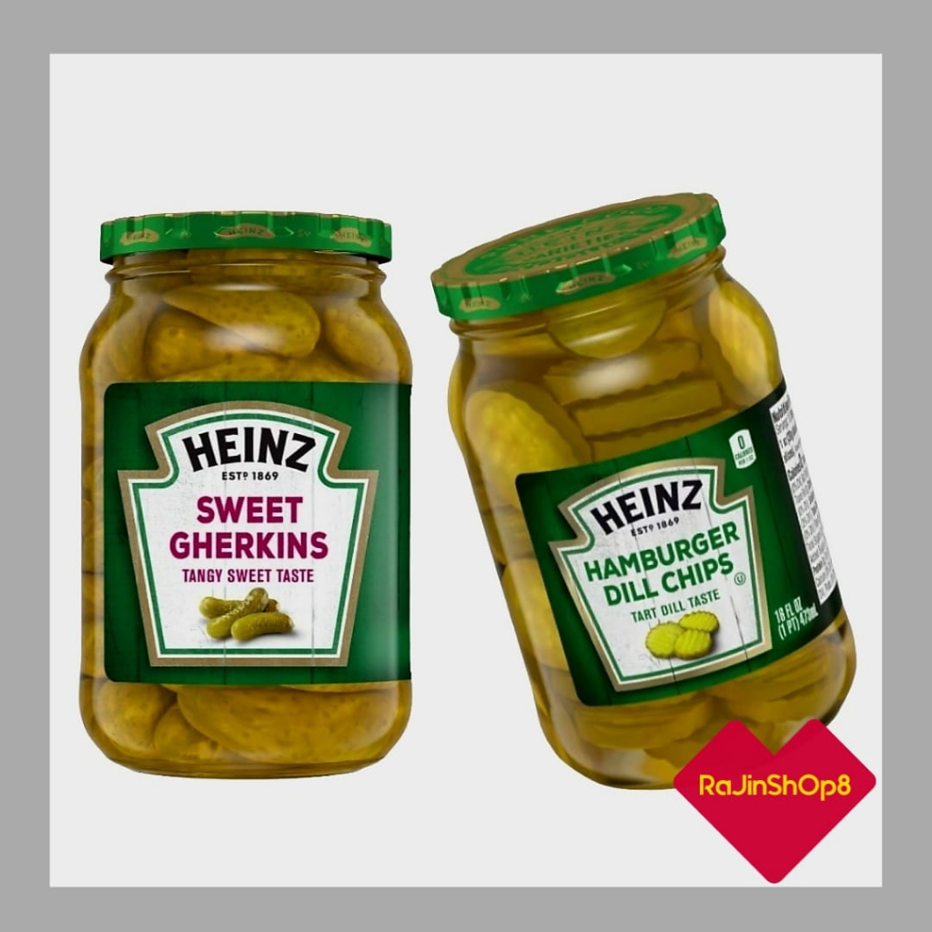 Heinz Premium Sweet Gherkins Pickles And Heinz Hamburger Dill Pickle