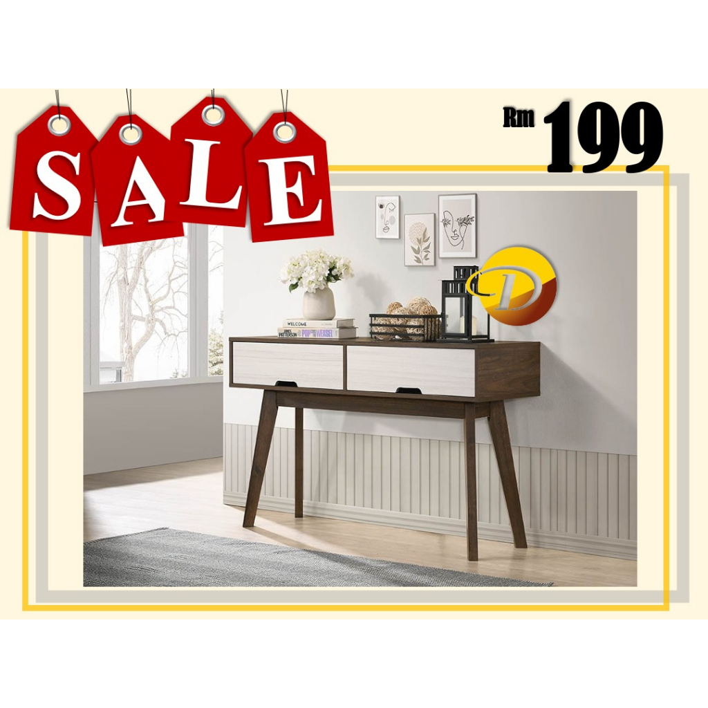 𝐇𝐀𝐑𝐆𝐀 𝐓𝐄𝐑𝐌𝐔𝐑𝐀𝐇 New Modern DB 1650 Wooden Console Table with 2 Drawers ...