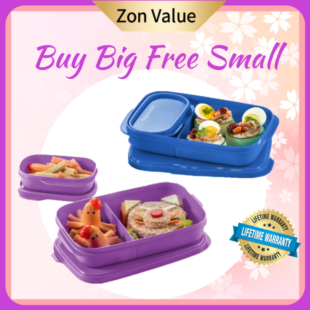 Tupperware 2 in 1 Bekal Sekolah Ofis Kerja Foodis Buddies Lunch Box